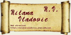 Milana Vladović vizit kartica